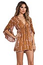 view 3 of 6 Lily Long Sleeve Mini Dress in Fawn Abstract
