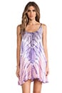 view 1 of 5 Voile Stud Mini Dress in Grey & Violet & Pink Vibe