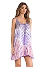 view 3 of 5 Voile Stud Mini Dress in Grey & Violet & Pink Vibe