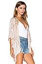 view 2 of 4 Pom Pom Kimono in Tan Tie Dye
