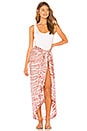 view 4 of 4 Sarong in Hail Rust & White