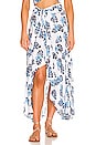 view 1 of 4 Azure Wrap Skirt in Tahitian Hibiscus Blue