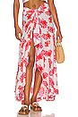 view 1 of 4 Azure Wrap Skirt in Tahitian Hibiscus Pink