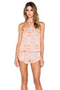 view 1 of 4 Lulu Romper in Peach & Blue Lombok
