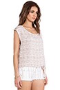 view 2 of 4 Fringes Top in Tan Totem Print
