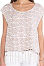 view 4 of 4 Fringes Top in Tan Totem Print