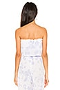 view 3 of 4 TOP CROPPED FLUTTER in Soft Indigo & White Smoke