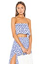 view 1 of 4 Flutter Crop Top in Fan Shells Blue