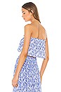 view 3 of 4 Flutter Crop Top in Fan Shells Blue