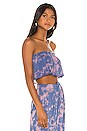 view 2 of 4 TOP CROPPED FLUTTER in Cloudy Tie Dye Indigo