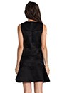 view 4 of 6 Quilted Matlasse Satin Binding Dress in Black