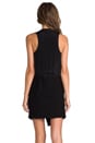 view 4 of 5 Asymmetrical Leather Wrap Dress in Black
