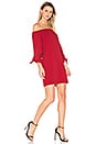 view 1 of 3 Off Shoulder Tie Sleeve Dress in Crimson Red