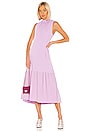 view 1 of 4 Modern Drape Sculpted Drape Midi Dress in Mulberry
