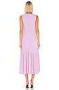 view 4 of 4 Modern Drape Sculpted Drape Midi Dress in Mulberry