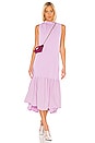 view 5 of 4 Modern Drape Sculpted Drape Midi Dress in Mulberry