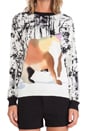 view 4 of 4 Forest Bear Print Sweater in Cream Multi