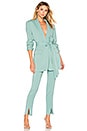 view 5 of 5 Oversized Tuxedo Blazer in Egg Blue