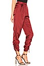 view 2 of 4 Shirred Pant in Burgundy