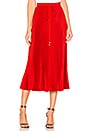 view 1 of 4 Pleated Skirt in Tomato Red