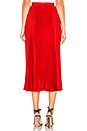 view 3 of 4 Pleated Skirt in Tomato Red