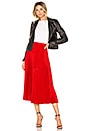 view 4 of 4 Pleated Skirt in Tomato Red