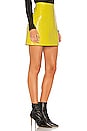 view 2 of 5 Croc Embossed Patent Mini Skirt in Yellow