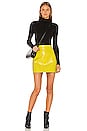 view 4 of 5 Croc Embossed Patent Mini Skirt in Yellow