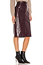 view 2 of 4 Croc Embossed Patent Trouser Skirt in Burnt Raspberry