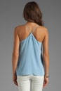 view 2 of 3 Heavy Silk Halter Cami in Baby Blue
