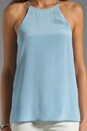 view 3 of 3 Heavy Silk Halter Cami in Baby Blue