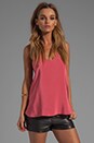 view 1 of 3 Silk Tank in Dark Calypso Coral