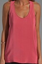 view 3 of 3 Silk Tank in Dark Calypso Coral