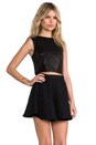 view 3 of 6 Leather Cropped Top in Black