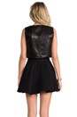 view 5 of 6 Leather Cropped Top in Black