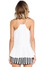 view 3 of 5 Silk Strappy Ruffle Cami Tank in White