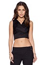 view 1 of 4 Twisted Cropped Top in Black
