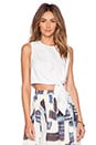 view 1 of 4 Cropped Tie Top in White