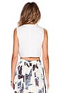 view 3 of 4 Cropped Tie Top in White