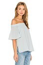 view 2 of 3 Off Shoulder Top in Light Blue