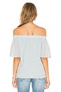 view 3 of 3 Off Shoulder Top in Light Blue