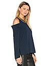 view 2 of 4 Halter Off Shoulder Top in Midnight Navy