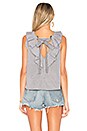 view 4 of 6 Ruffle Strappy Top With Tie Detail in Black Stripe Multi