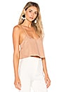 view 2 of 4 DÉBARDEUR CROPPED FRONCÉ AU DOS in Beige