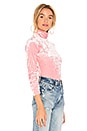 view 2 of 4 Slim Velvet Turtleneck in Calla Pink