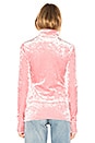 view 3 of 4 Slim Velvet Turtleneck in Calla Pink
