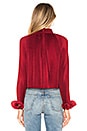 view 3 of 4 Pleated Top in Cherry Red