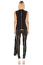 view 3 of 3 Structured Crepe Shirred Drape Mockneck Top in Black