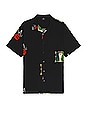 view 1 of 3 Dream Within A Dream Bowling Shirt in Black