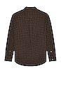 view 2 of 3 Disruption Jacquard Check Long Sleeve Shirt in Postal Brown